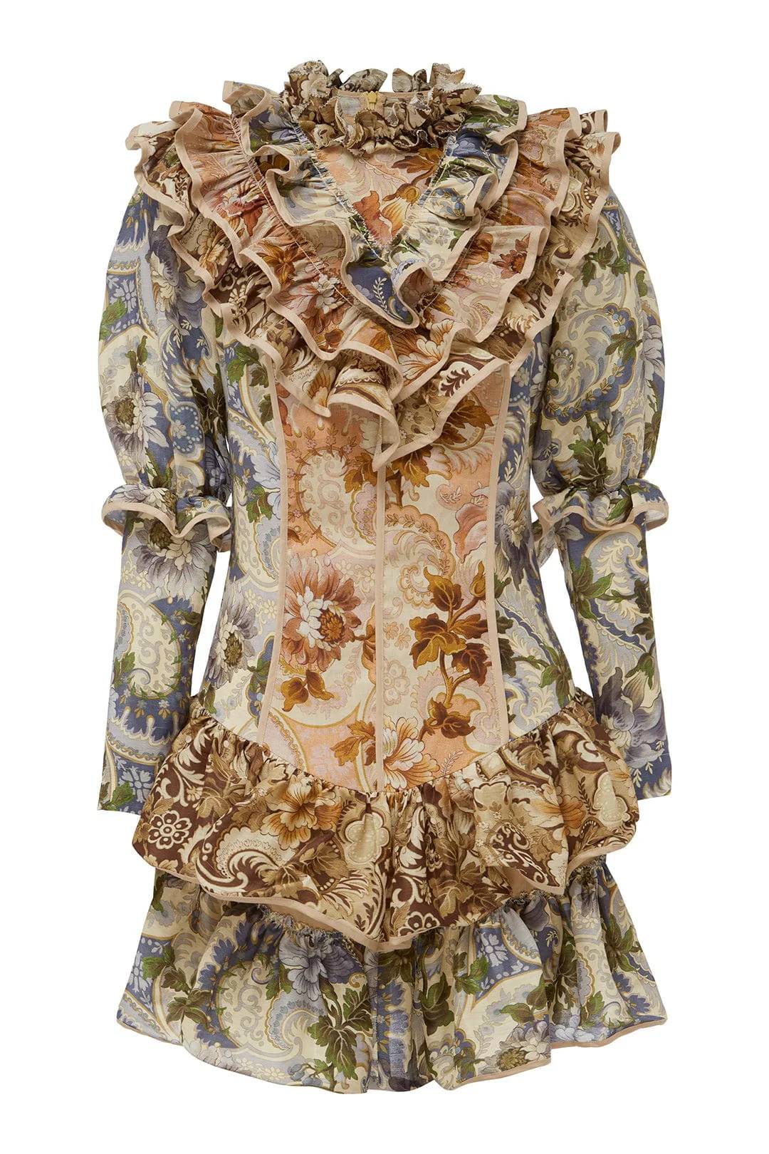 PHILLIPA RUFFLE NECK MINI-Dress-Alemais-Debs Boutique