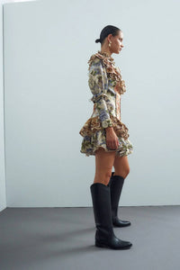 Thumbnail for PHILLIPA RUFFLE NECK MINI-Dress-Alemais-Debs Boutique