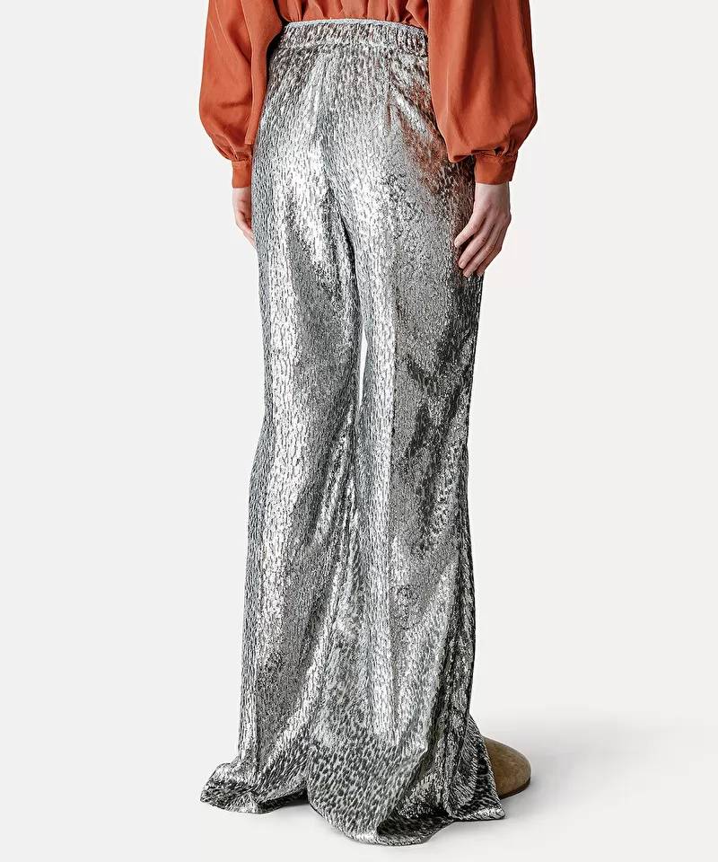 Encanto lurex fil coupe velvet flare pants-Pant-Forte Forte-Debs Boutique