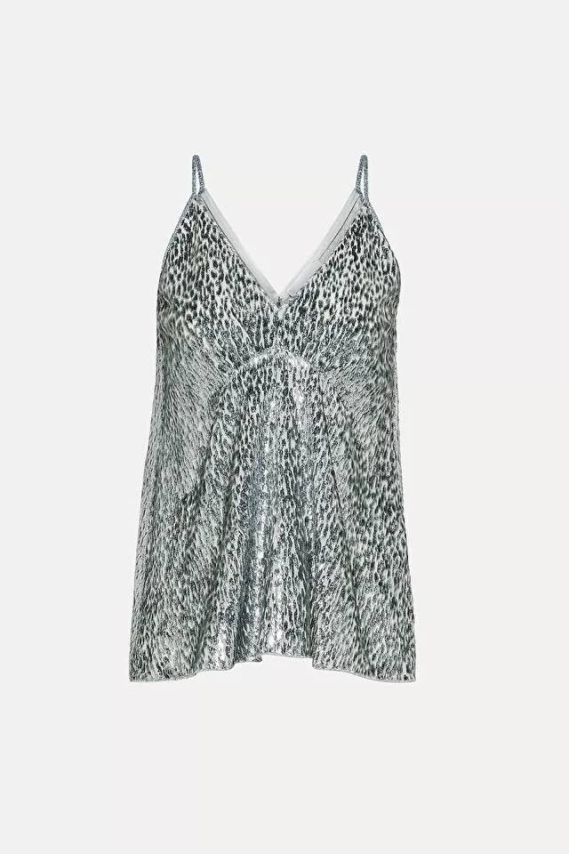 Encanto lurex fil coupe velvet flare top-Top-Forte Forte-Debs Boutique