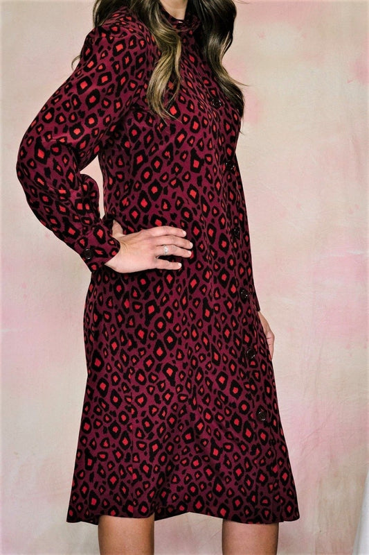 Leopard Silk Shirtdress-Dress-Aspesi-Debs Boutique