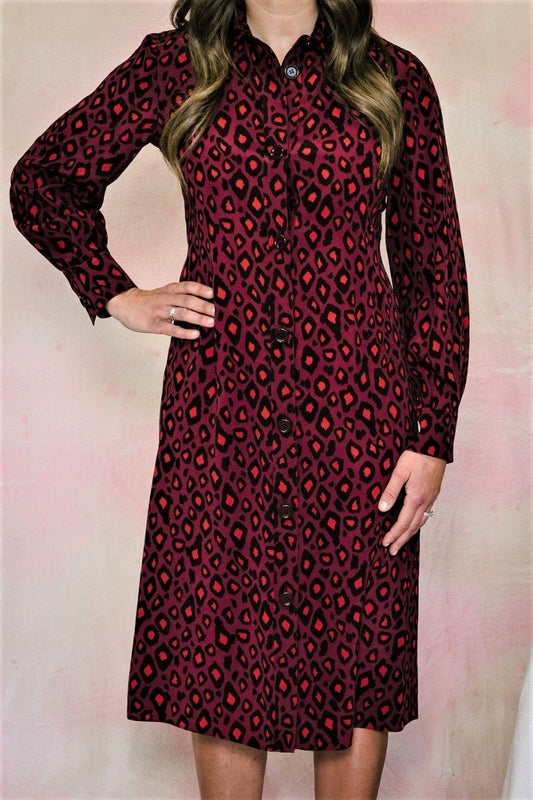 Leopard Silk Shirtdress-Dress-Aspesi-Debs Boutique