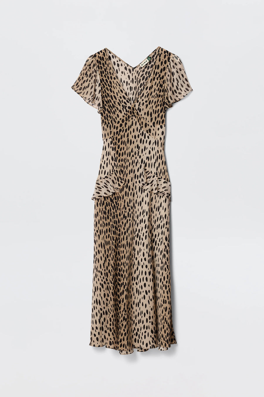 Evie Dress Antelope Spot Black-Dress-Rixo-Debs Boutique