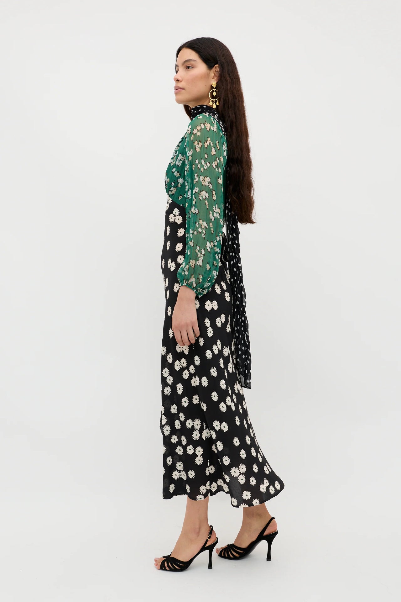 Kaila Dress City Floral Mix Olive-Dress-Rixo-Debs Boutique