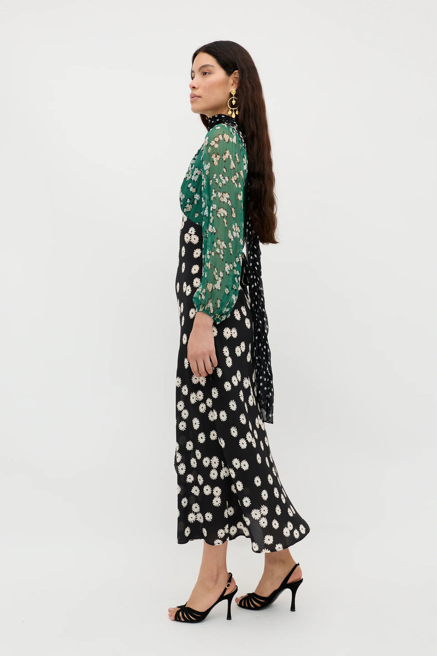 Kaila Dress City Floral Mix Olive-Dress-Rixo-Debs Boutique