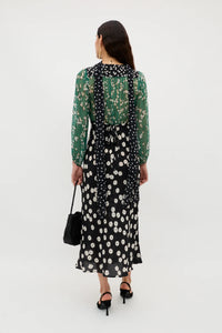 Thumbnail for Kaila Dress City Floral Mix Olive-Dress-Rixo-Debs Boutique