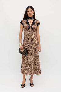 Thumbnail for Amari Dress Mila Leopard Brown-Dress-Rixo-Debs Boutique