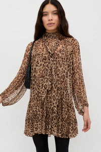 Thumbnail for Anaya Dress Mila Leopard Brown-Dress-Rixo-Debs Boutique