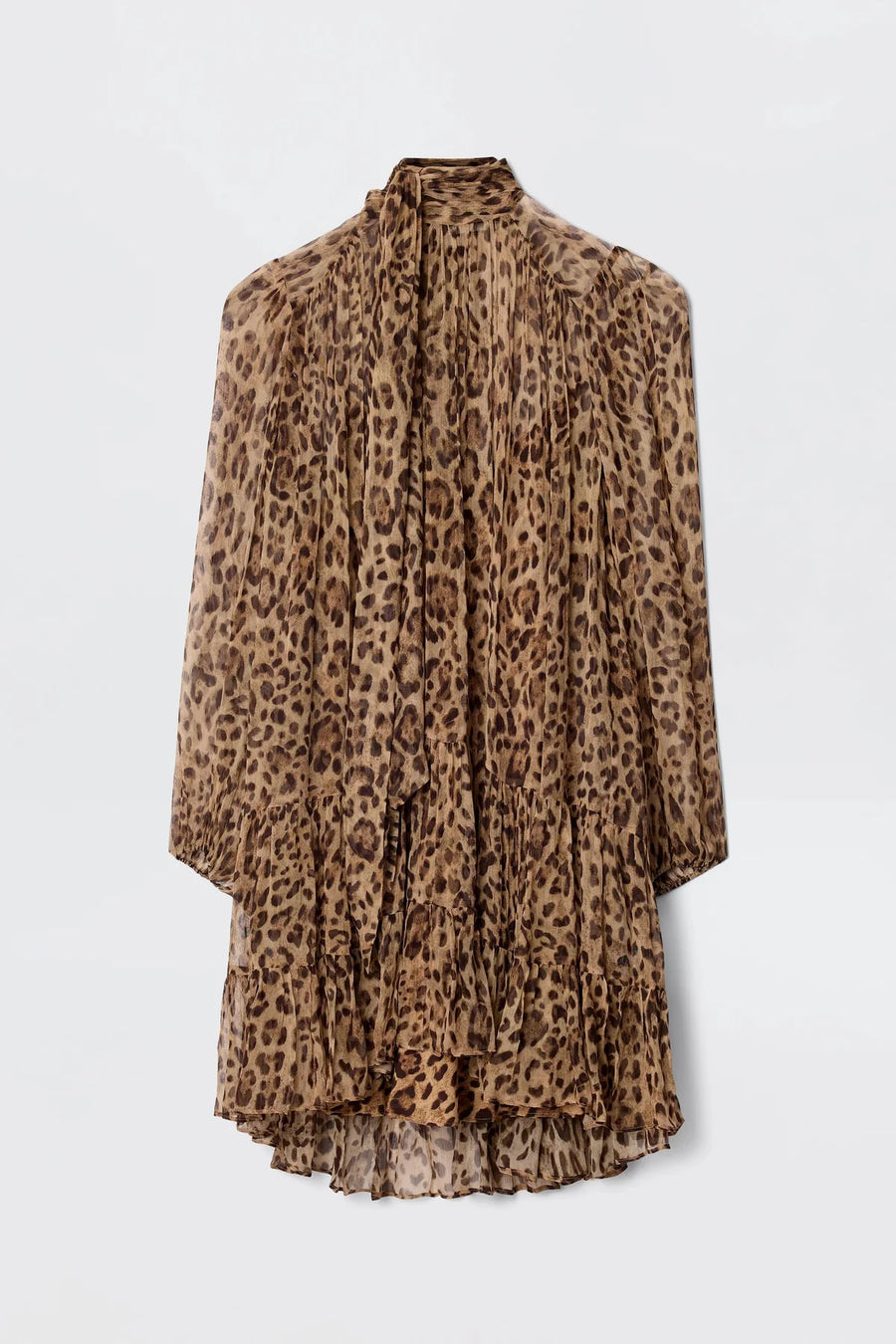 Anaya Dress Mila Leopard Brown-Dress-Rixo-Debs Boutique