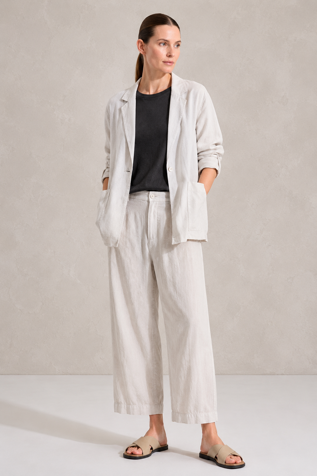Button Boyfriend Jacket — Transit — Debs Boutique