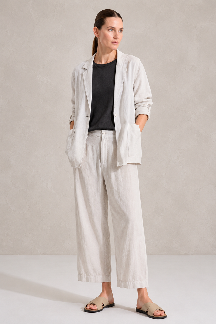 Button Boyfriend Jacket — Transit — Debs Boutique