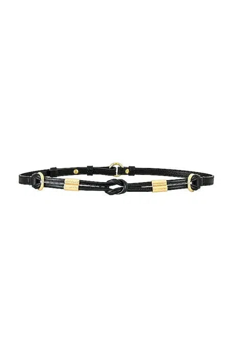 Ivy Knotted Rope Belt Noir-Accessories-Ulla Johnson-Debs Boutique
