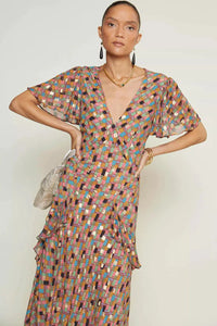 Thumbnail for Evie Dress Klimt Stamp Foil-Dress-Rixo-Debs Boutique