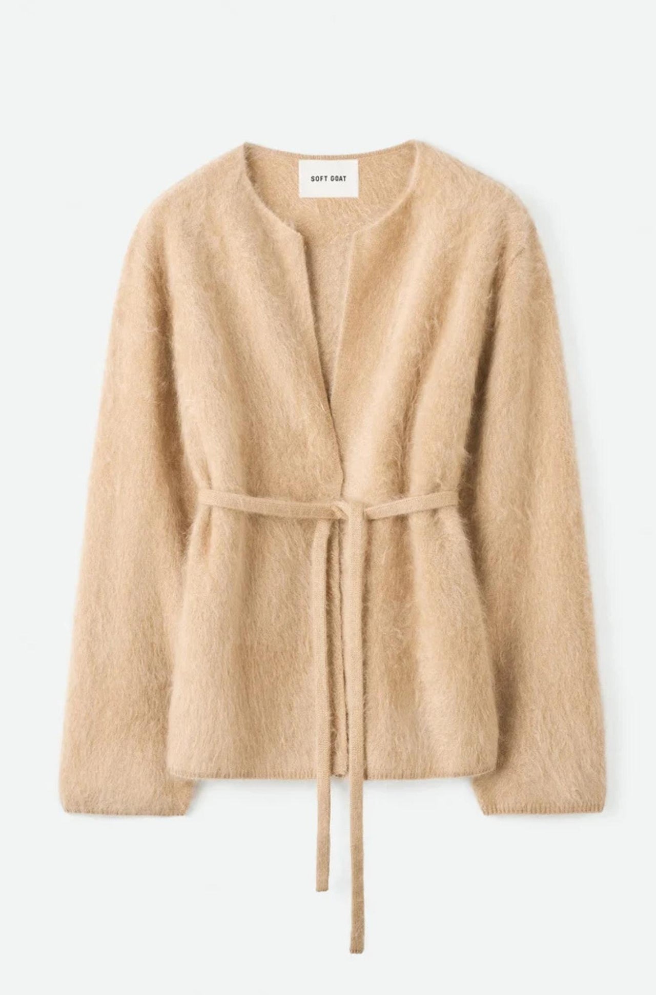 Brushed Cardigan Camel-SWEATERS & CARDIGANS-Soft Goat-Debs Boutique