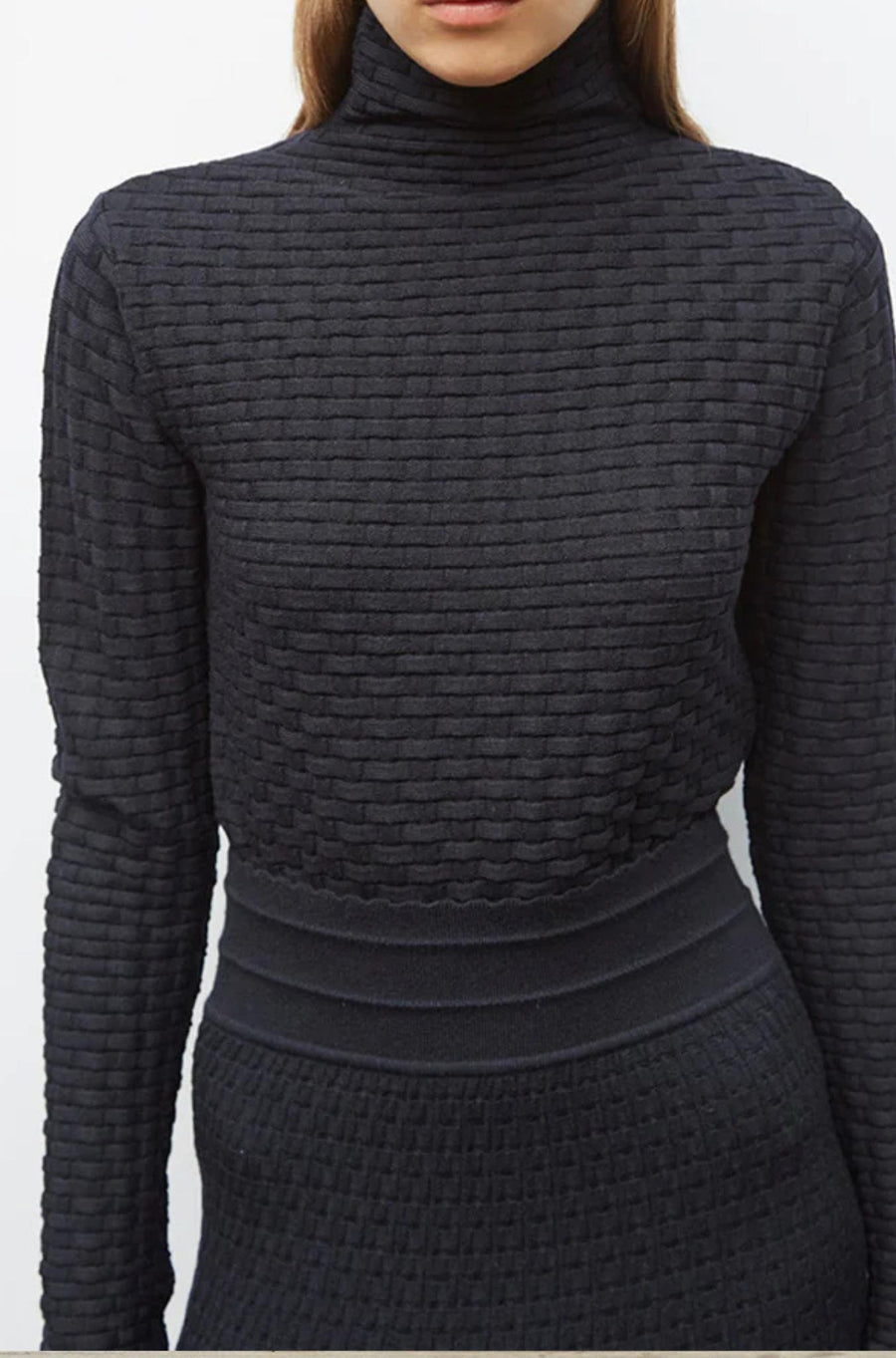 Touareg fine cane knit top nuit-Top-Molli-Debs Boutique