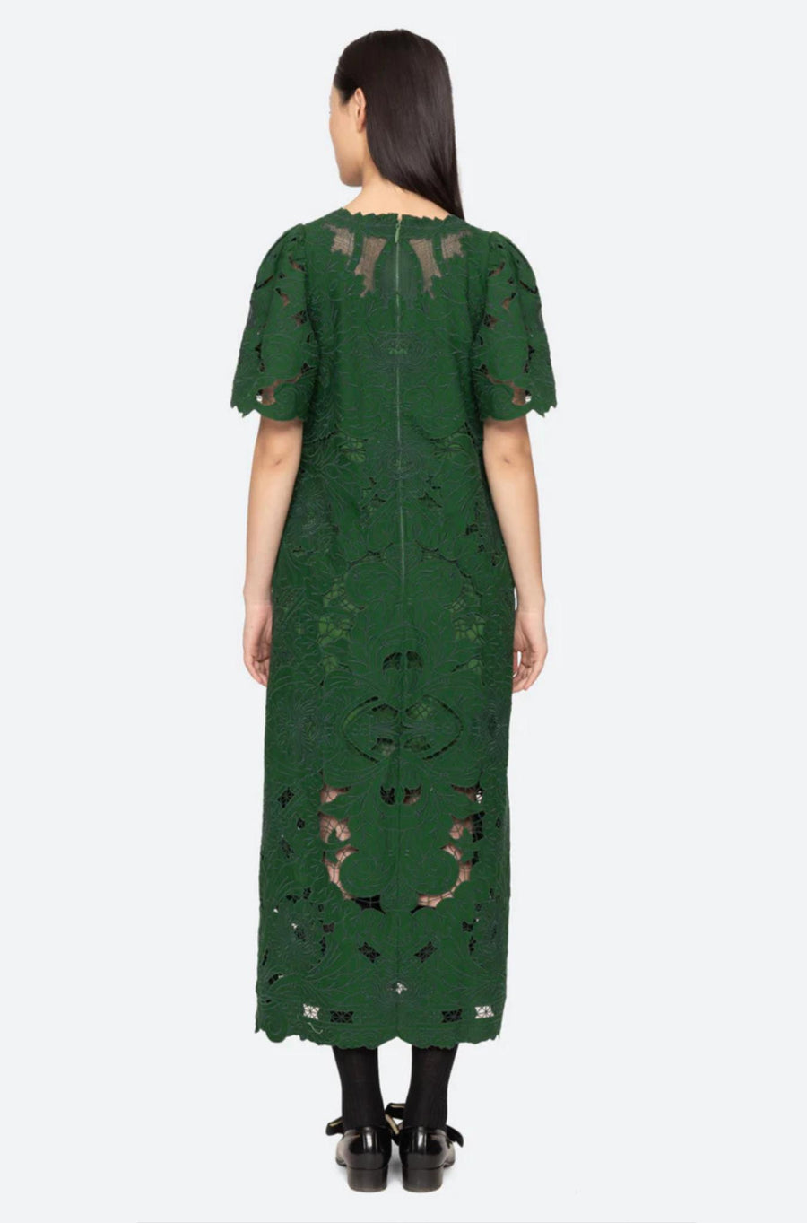 Ceci Embroidery Maxi Dress Green-Dress-Sea New York-Debs Boutique