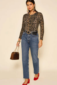 Thumbnail for Peony Jumper Bohemia Leopard Brown-Sweater & Cardigans-Rixo-Debs Boutique