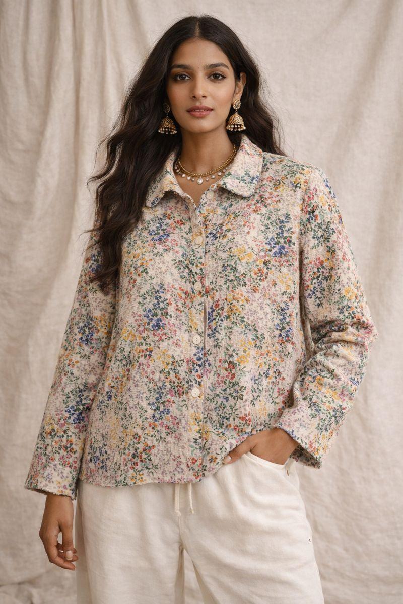 Hand Painted Jacket-JACKETS & OUTERWEAR-Dhaari-Debs Boutique