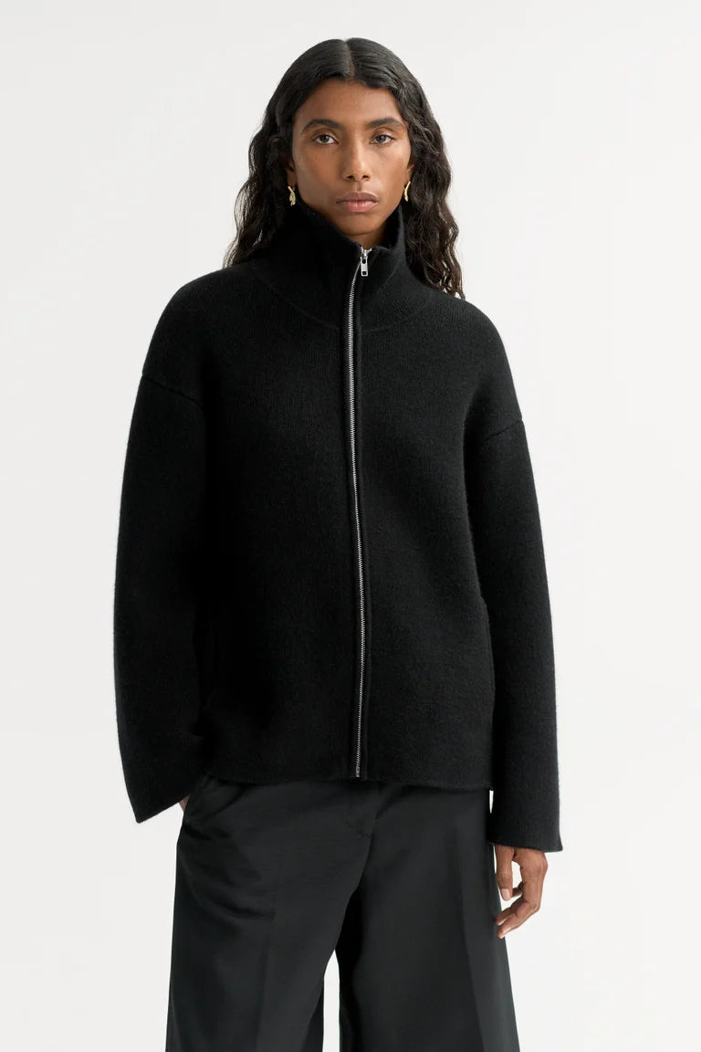 Double Knit Cardigan Black