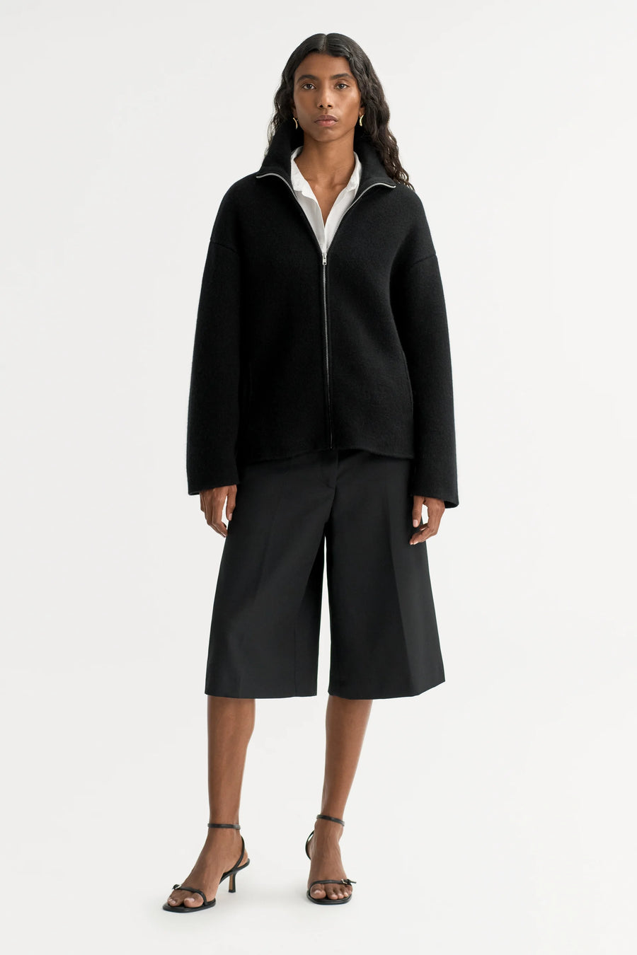Double Knit Cardigan Black