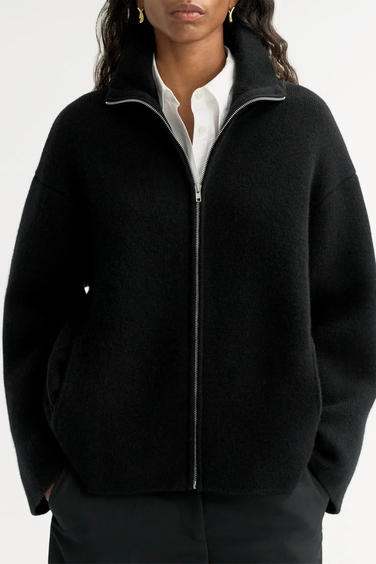 Double Knit Cardigan Black