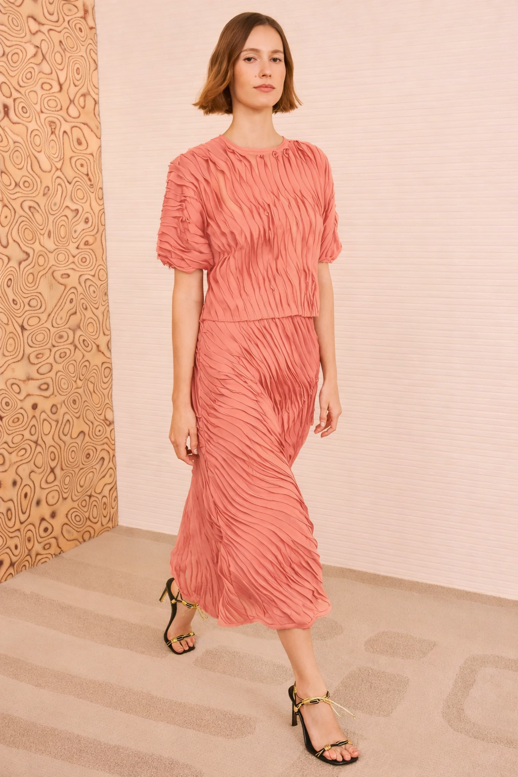 Vayda Short Sleeveless Chiffon Top