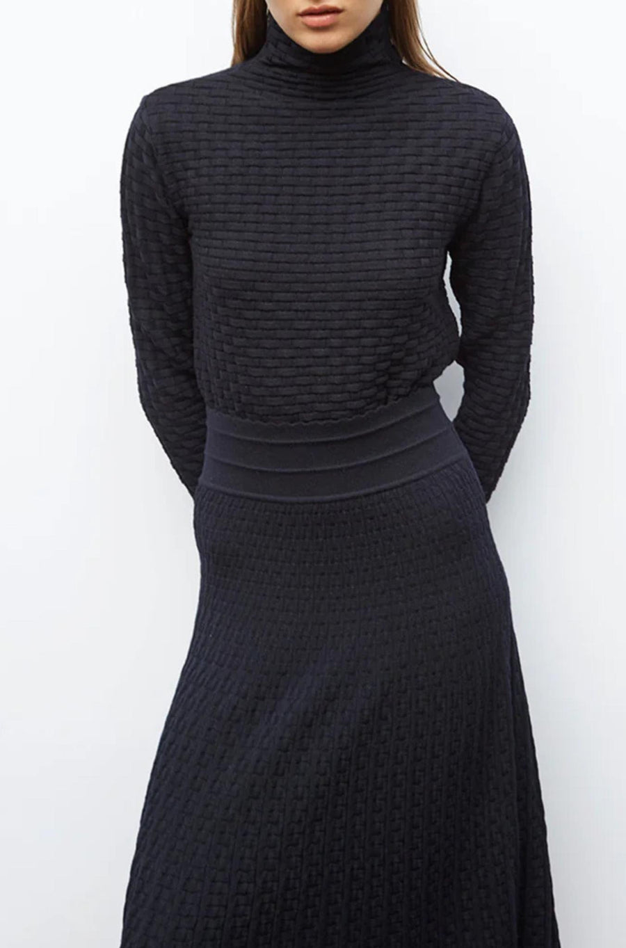 Touareg fine cane knit top nuit-Top-Molli-Debs Boutique