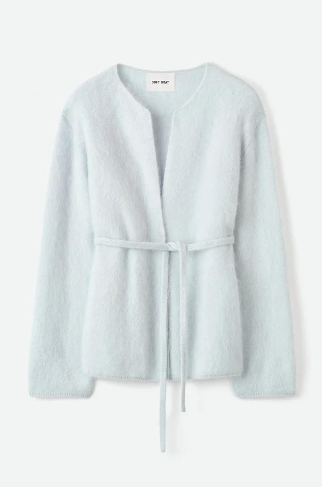 Brushed Cardigan Light Blue-SWEATERS & CARDIGANS-Soft Goat-Debs Boutique