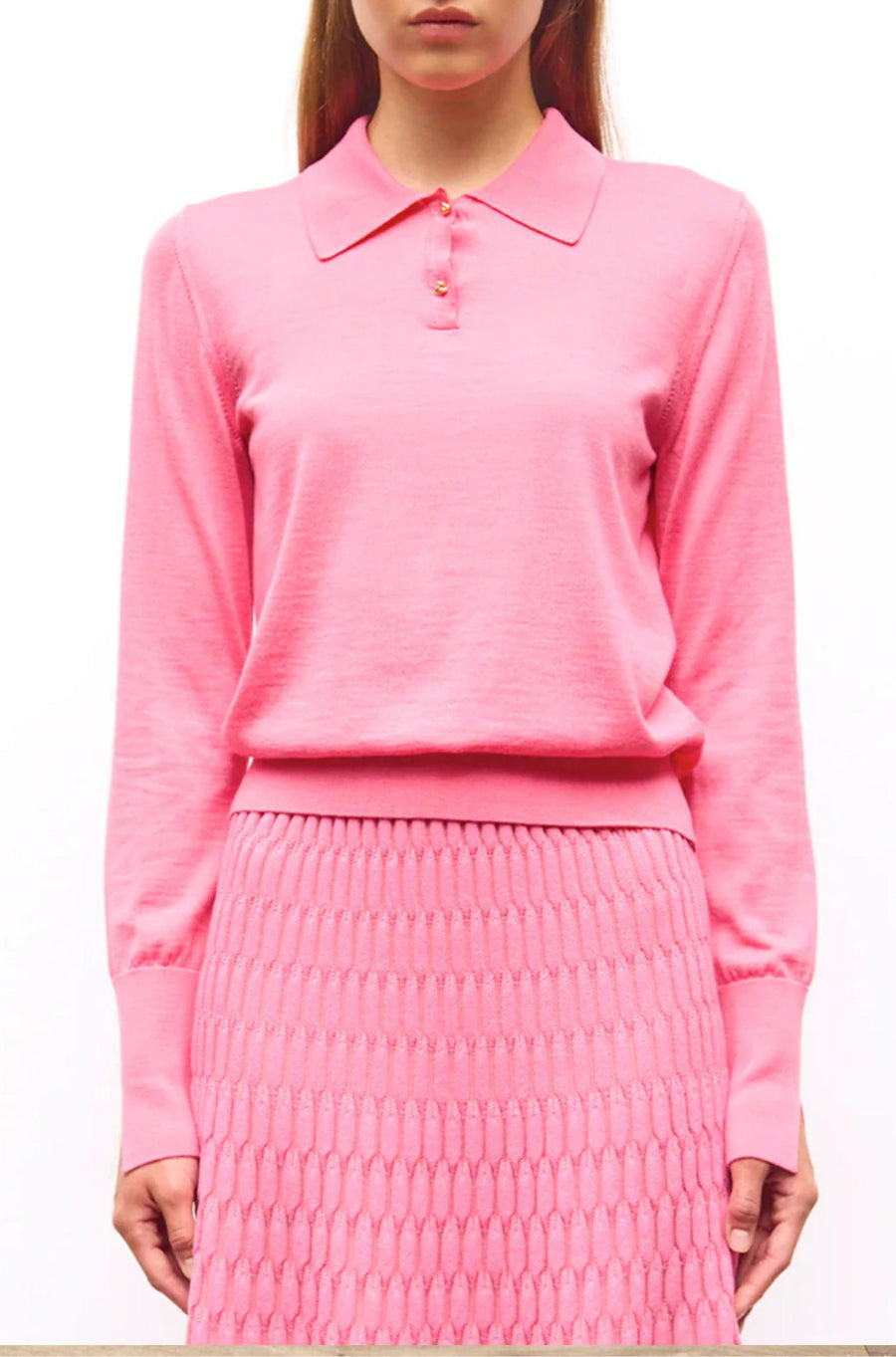 CHIC Knit Polo-Tops-Molli-Debs Boutique