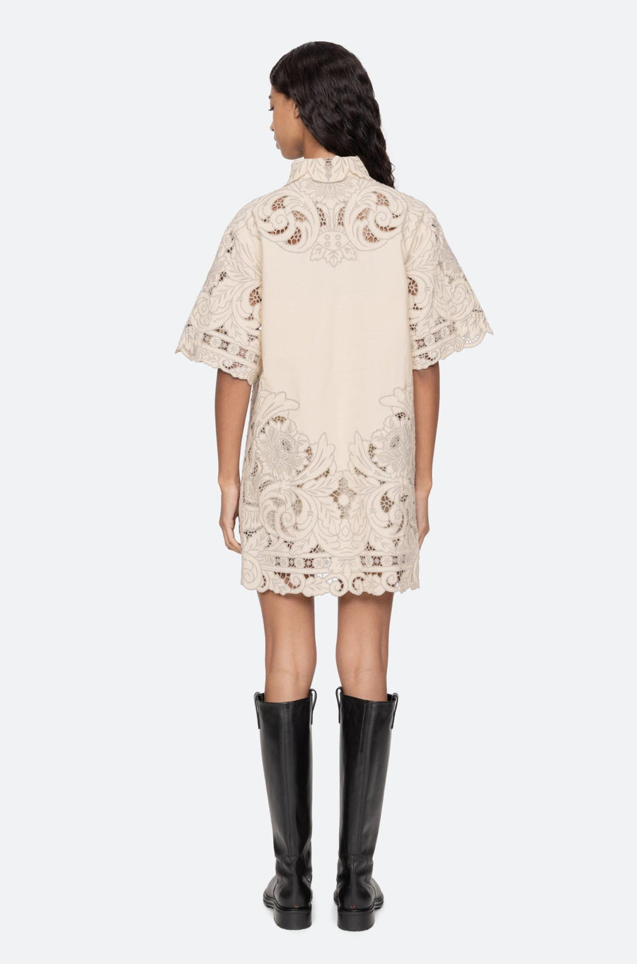 Ceci Embroidery Shirtdress Cream-Dress-Sea New York-Debs Boutique