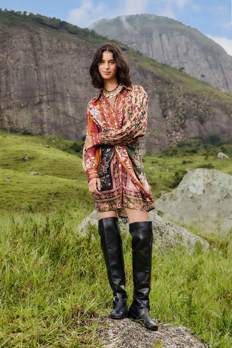 Winter Garden Mix Mini Dress-Dresses-Farm Rio-Debs Boutique