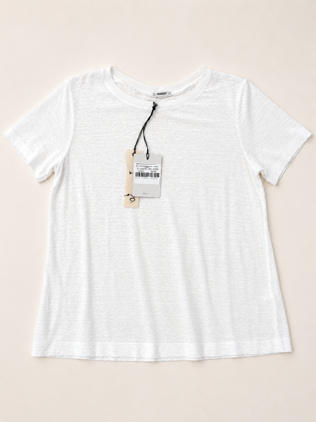 Tee  Linen S/S Slub Crew  Iconic  White