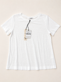 Thumbnail for Tee  Linen S/S Slub Crew  Iconic  White