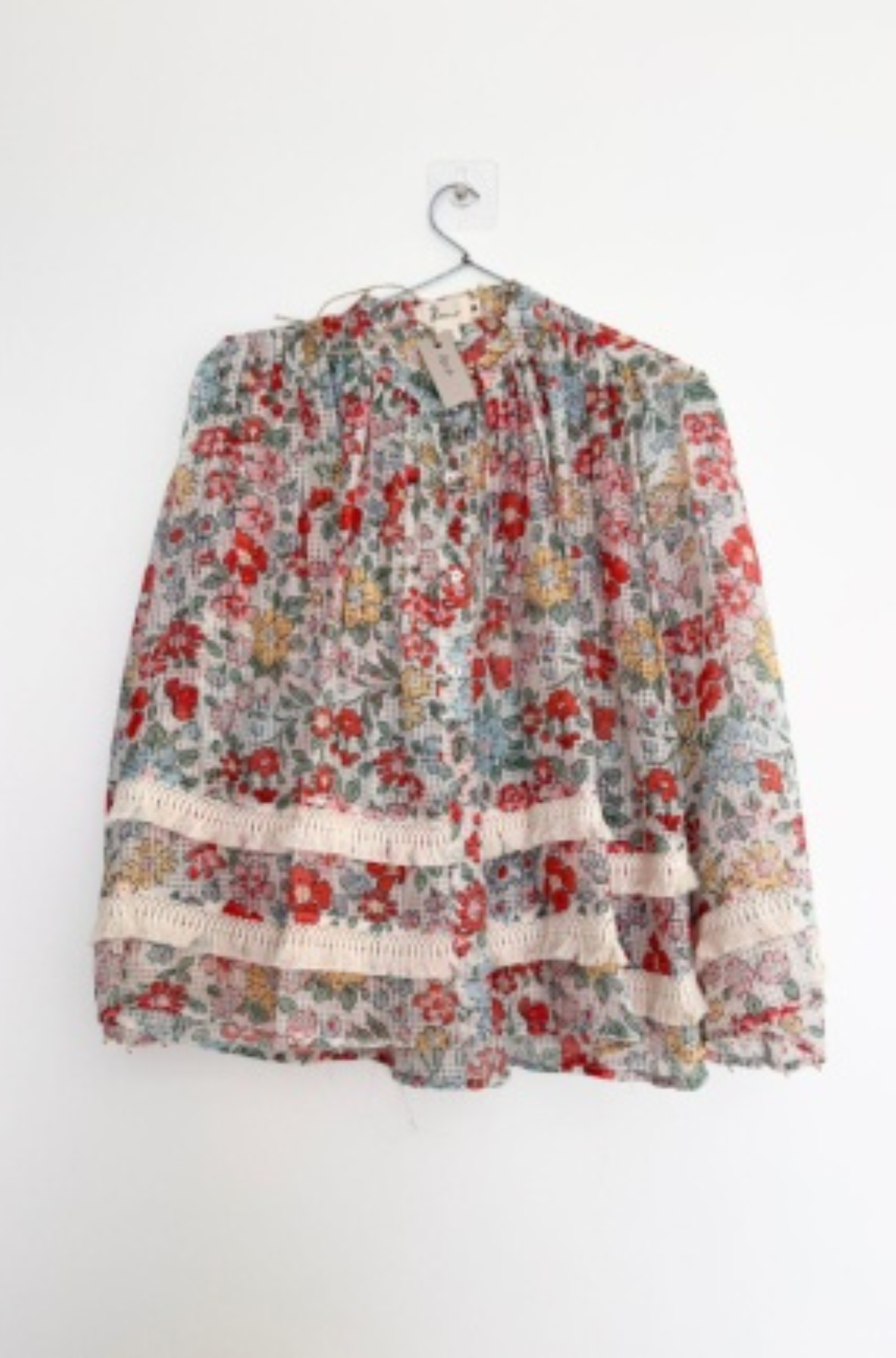 Fine Floral Fringe Blouse