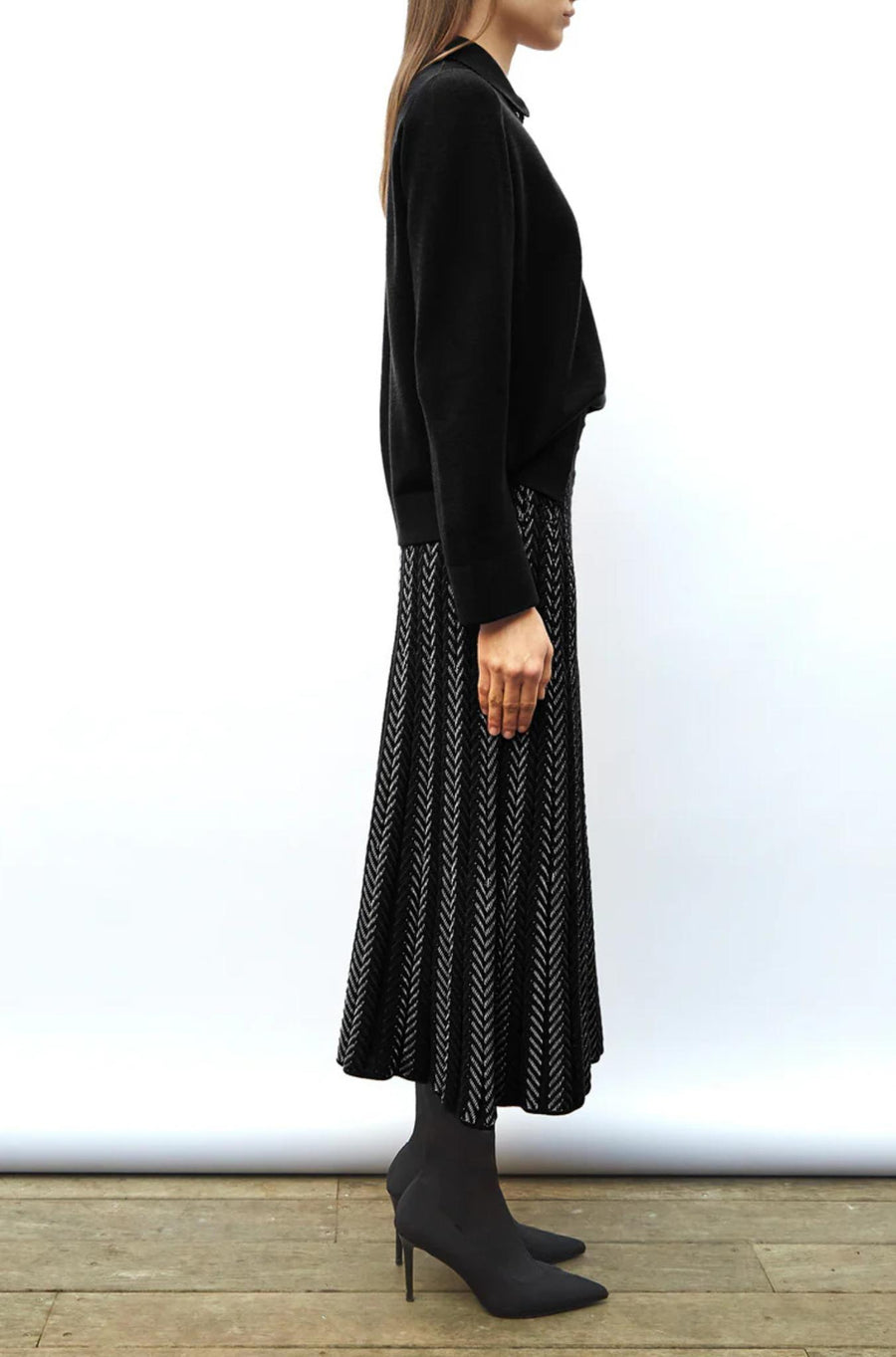 BASTIEN Scalloped Collar Knit-Sweater-Molli-Debs Boutique