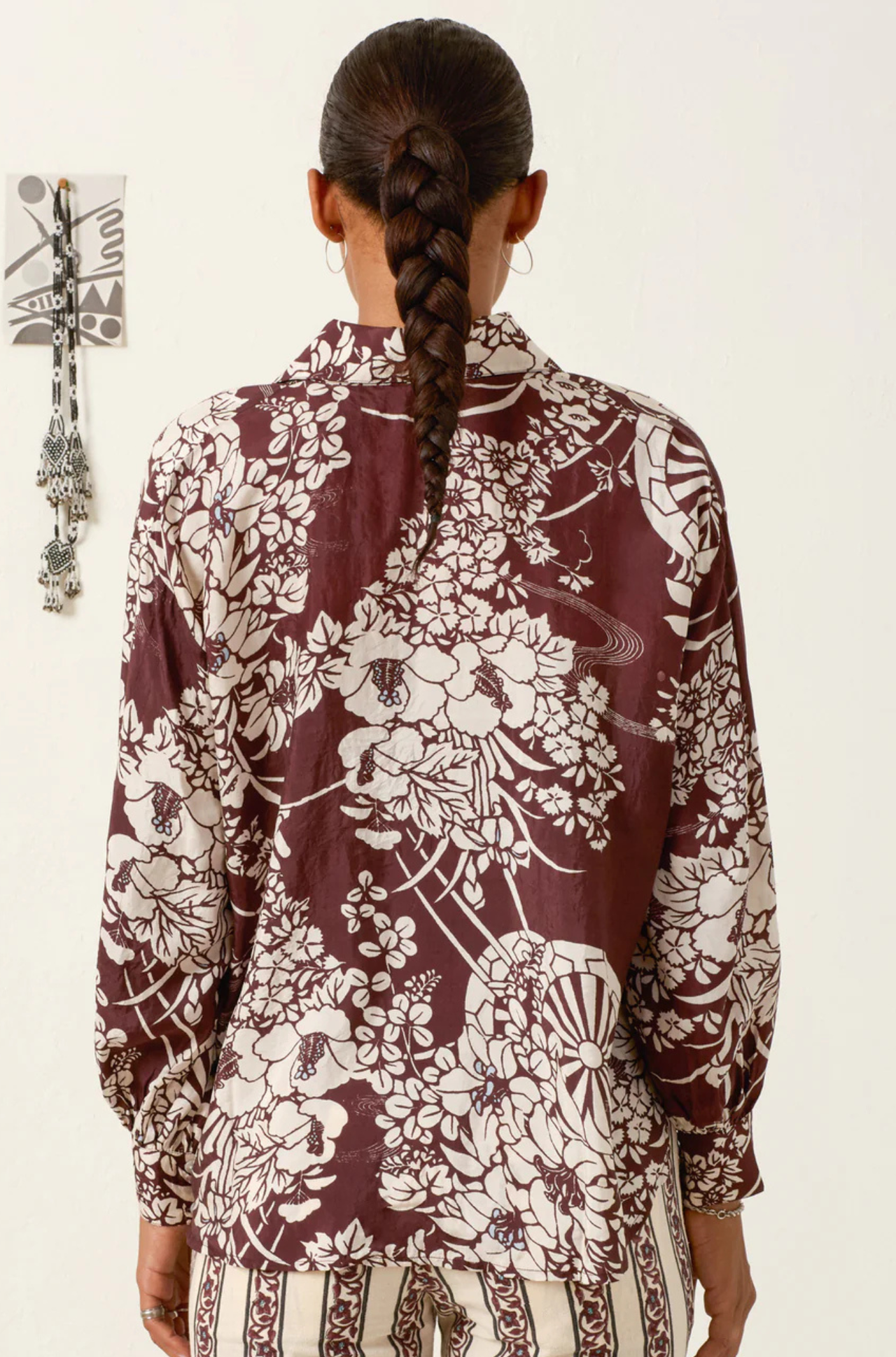 Emery Auburn Spoke Silk Shirt