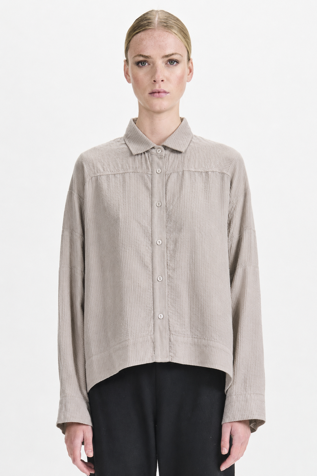 Shirt/Jacket Linen Boxy - Iconic - Sand