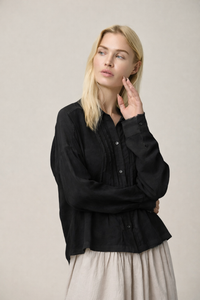 Thumbnail for Silk Habotai Shirt - Black