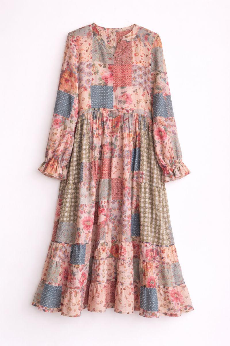 Patchwork Longsleeve Dress