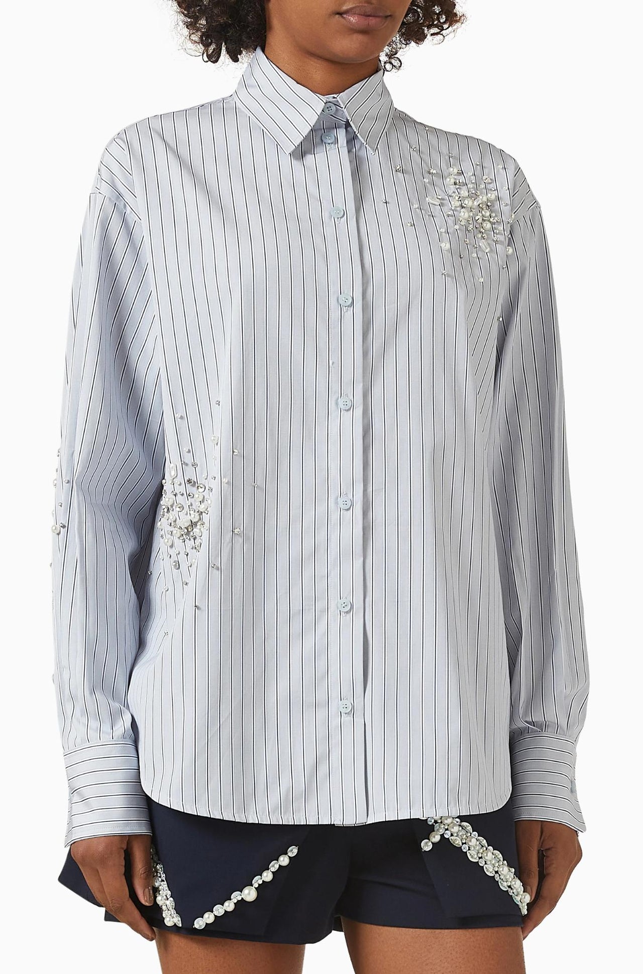 Crookd Classic Shirt Gris Perle-Tops-Des_Phemmes-Debs Boutique