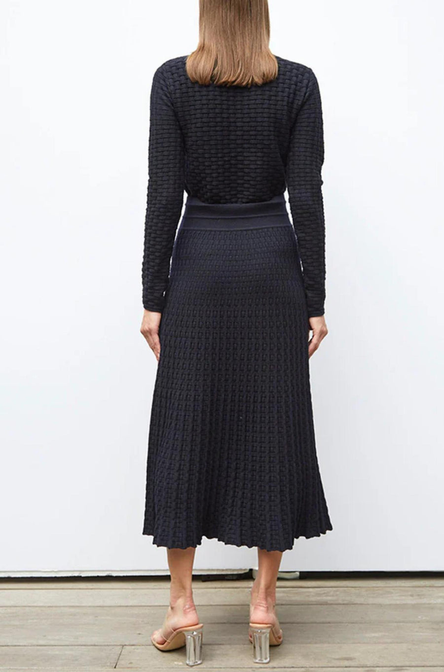 Touareg fine cane knit top nuit-Top-Molli-Debs Boutique