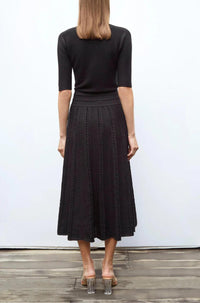 Thumbnail for Saga Interwoven Ribbon Knit skirt Noir-Skirt-Molli-Debs Boutique