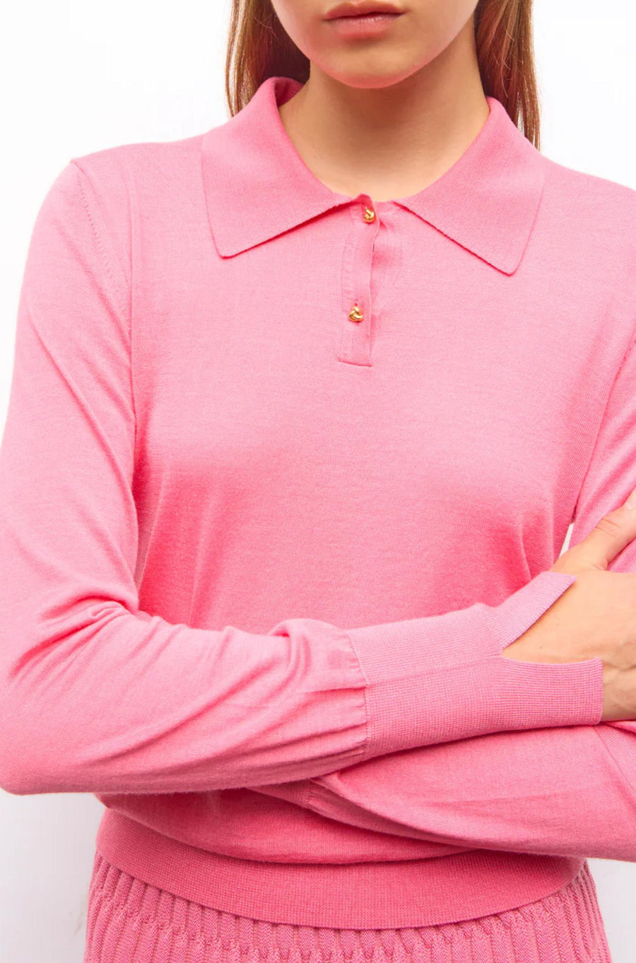 CHIC Knit Polo-Tops-Molli-Debs Boutique