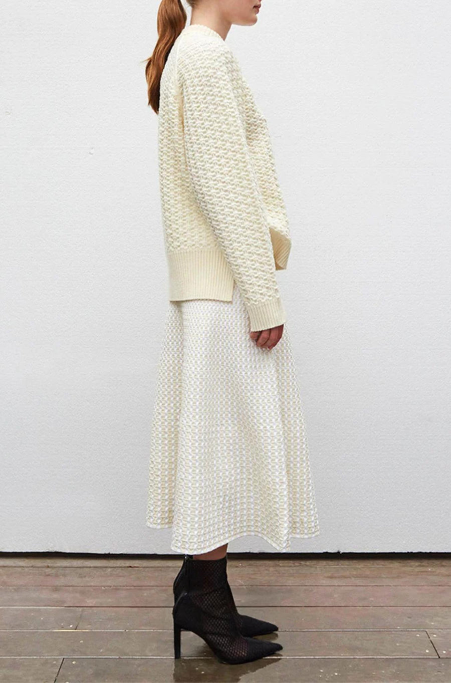 Virgil Honeycomb Knit Sweater Natural-Sweater-Molli-Debs Boutique