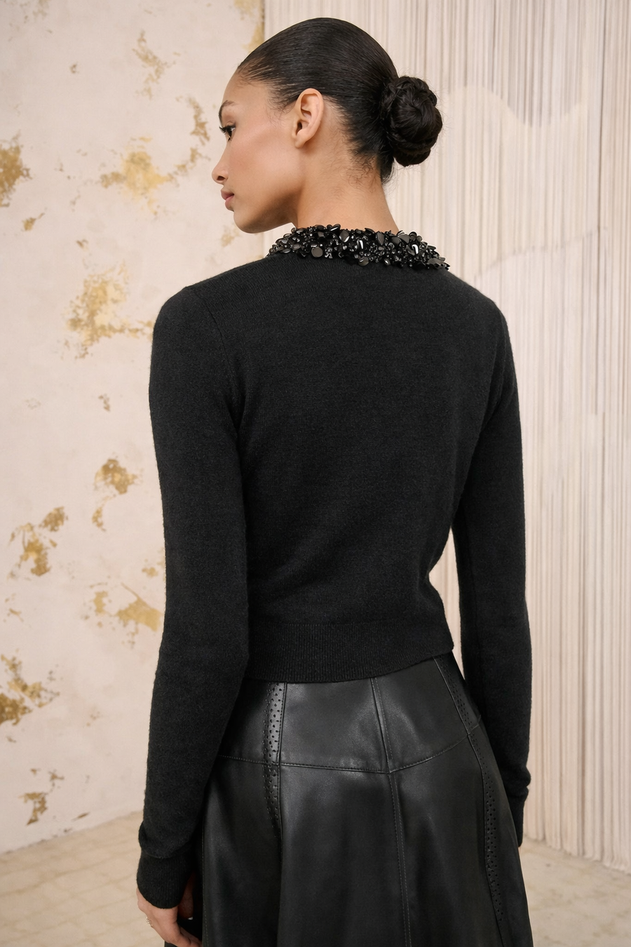 Margaux Embroidered Cashmere Cardigan