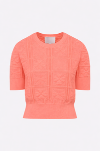 Thumbnail for Clover Motif Knit Top