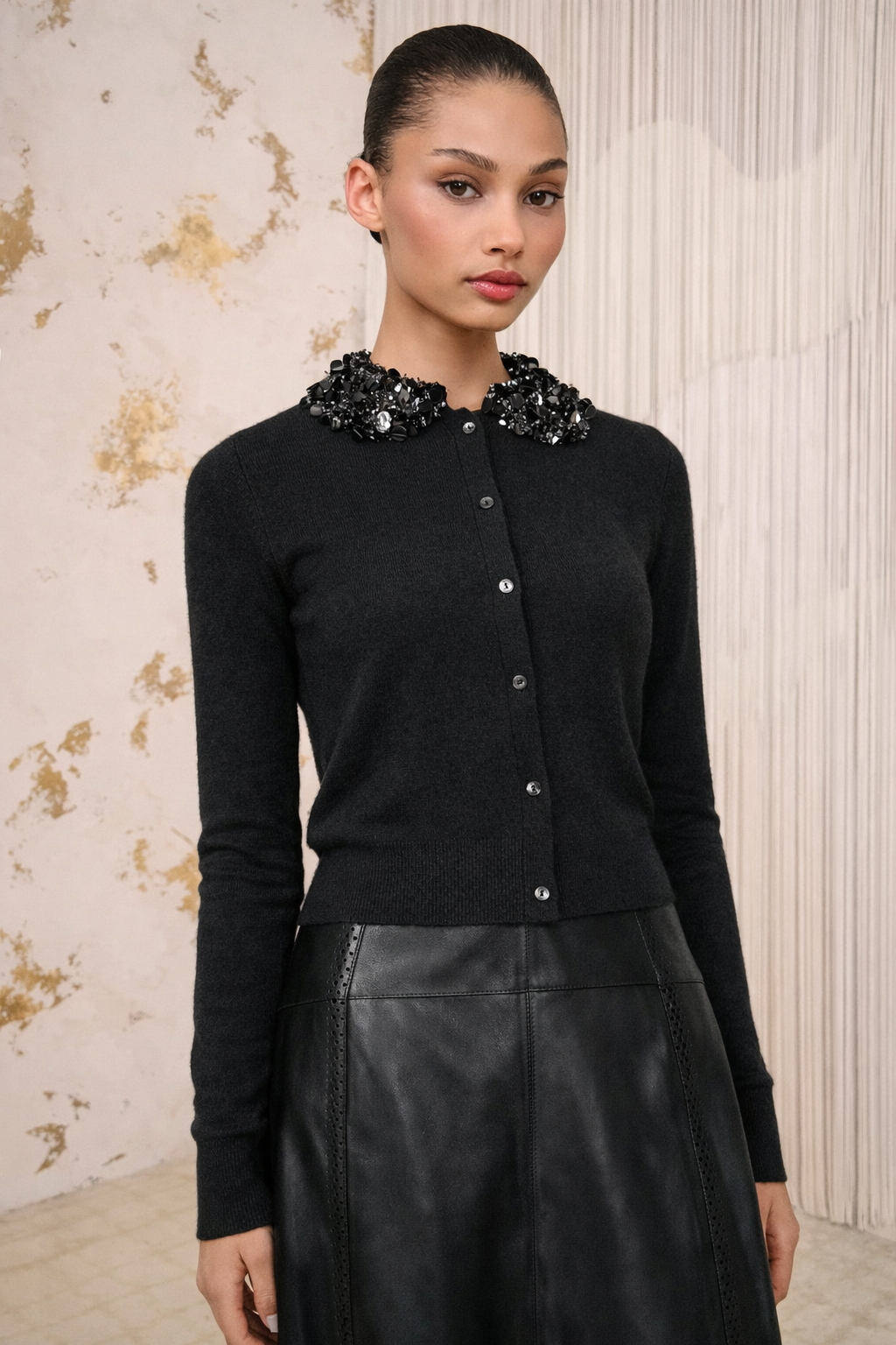 Margaux Embroidered Cashmere Cardigan