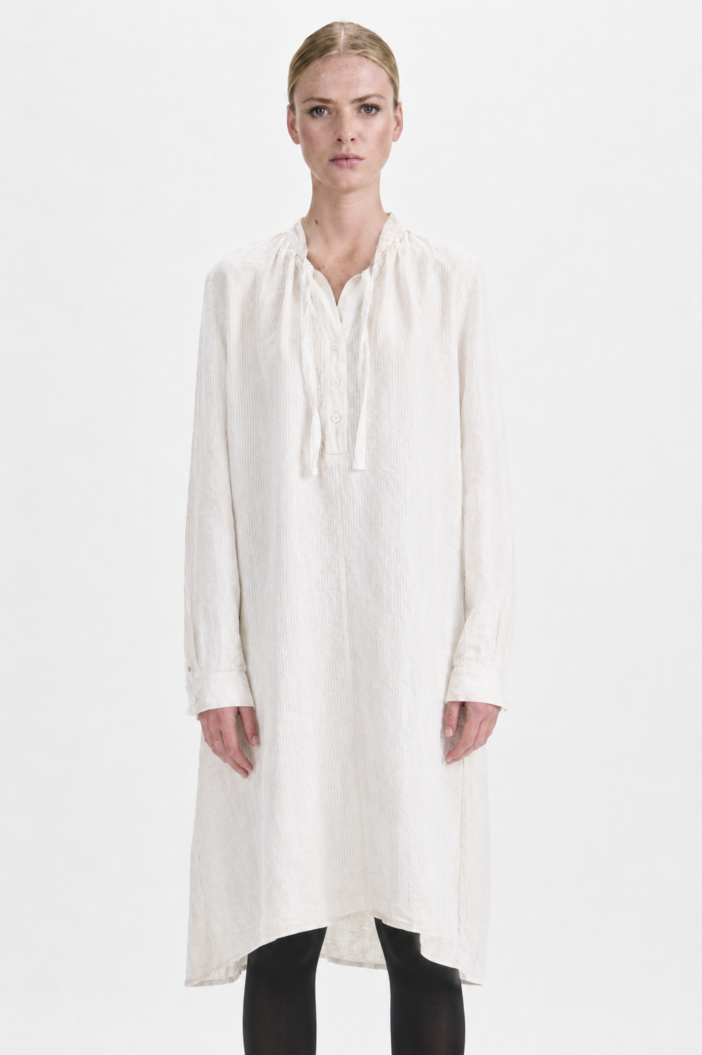 Detailed Hem Shirt Chalk