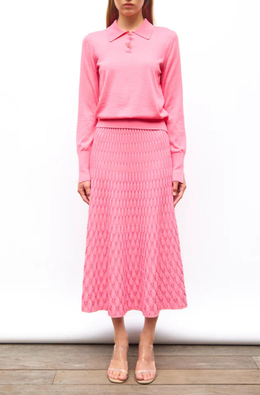 CHIC Knit Polo-Tops-Molli-Debs Boutique