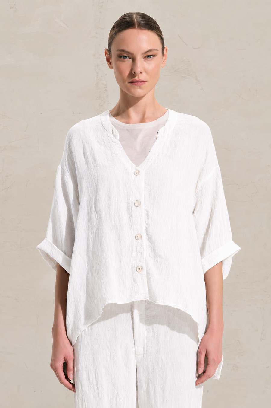 Textural Shirt White